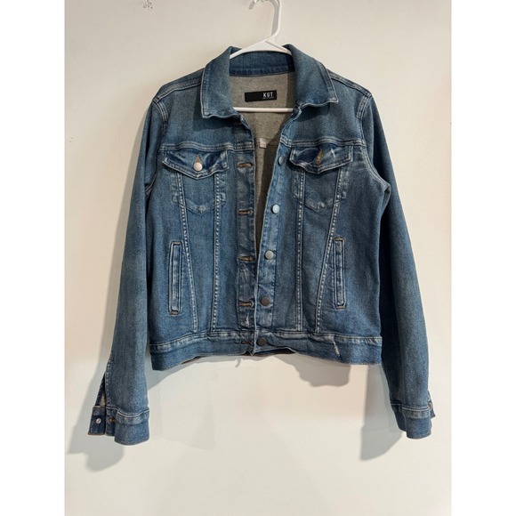 Kut from the Kloth Jackets & Blazers - KUT from the Kloth Helena Denim Jacket Womens Large Blue Stretchy Fabric